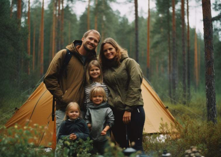 camping familj