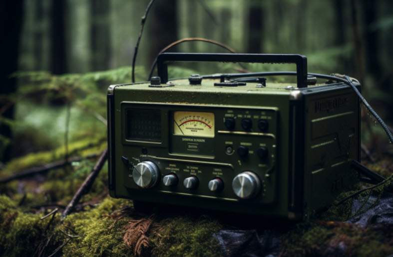 radio i skogen